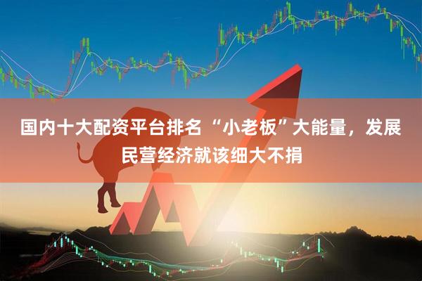 国内十大配资平台排名 “小老板”大能量，发展民营经济就该细大不捐
